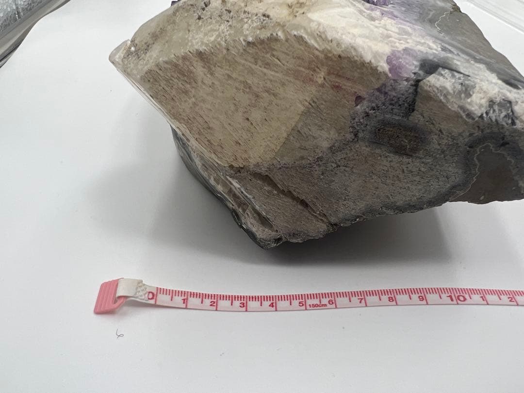 【極大・希少】アメジスト 原石 3.1kg カルサイト共生 クラスター 浄化