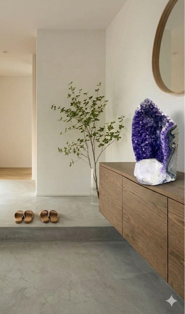 【極大・希少】アメジスト 原石 3.1kg カルサイト共生 クラスター 浄化