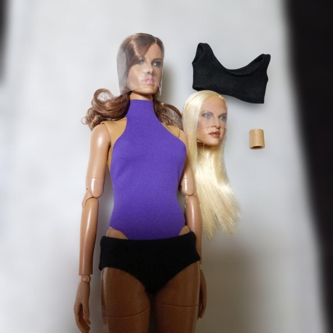 1/6 ホットトイズトゥルータイプ コーカシアン女性素体 交換ヘッド レオタード