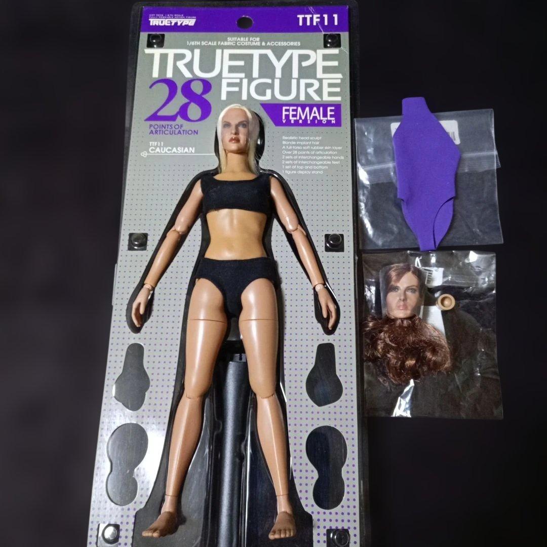 1/6 ホットトイズトゥルータイプ コーカシアン女性素体 交換ヘッド レオタード