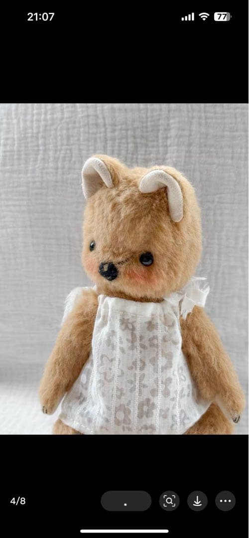 甘かわいい熊ちゃん アーティストベア 海外作家様 ハンドメイド テディベア