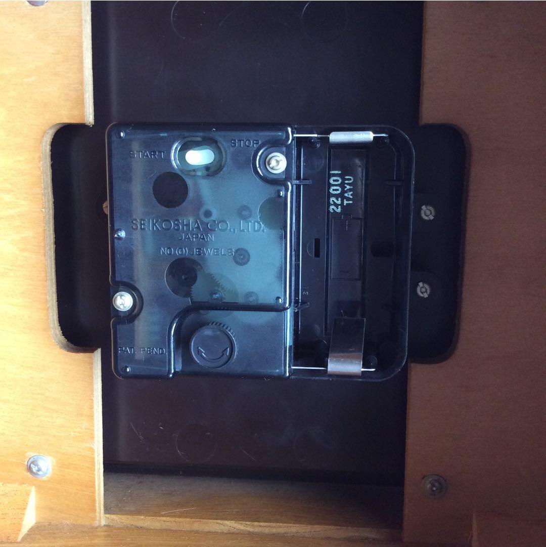 <値下げ> SEIKO QUARTZ木枠 置時計