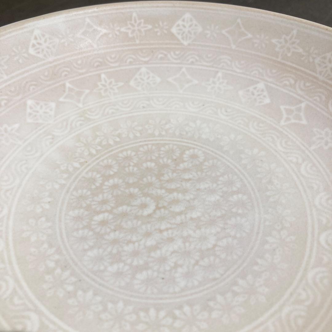 【新品未使用品】霞三島 皿 七代目　浅見五郎助作　木箱付き