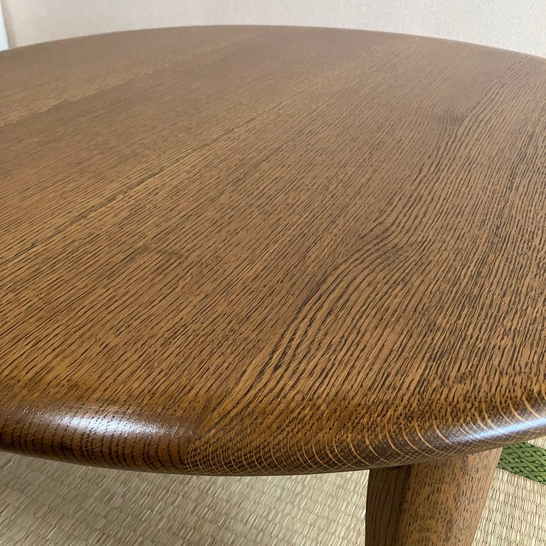 ちゃぶ台　折りたたみ　直径100cm ナラ無垢