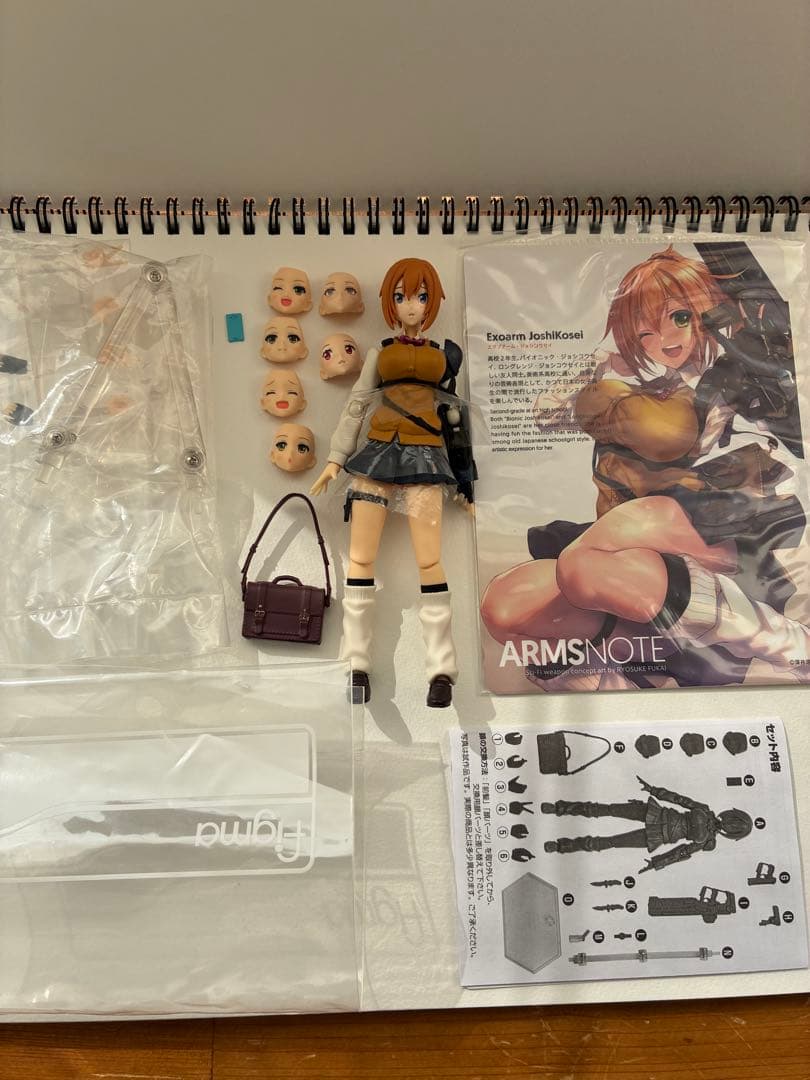 純正じゃないフェイスパーツ付き　figma エグゾアーム・ジョシコウセイ（武器無
