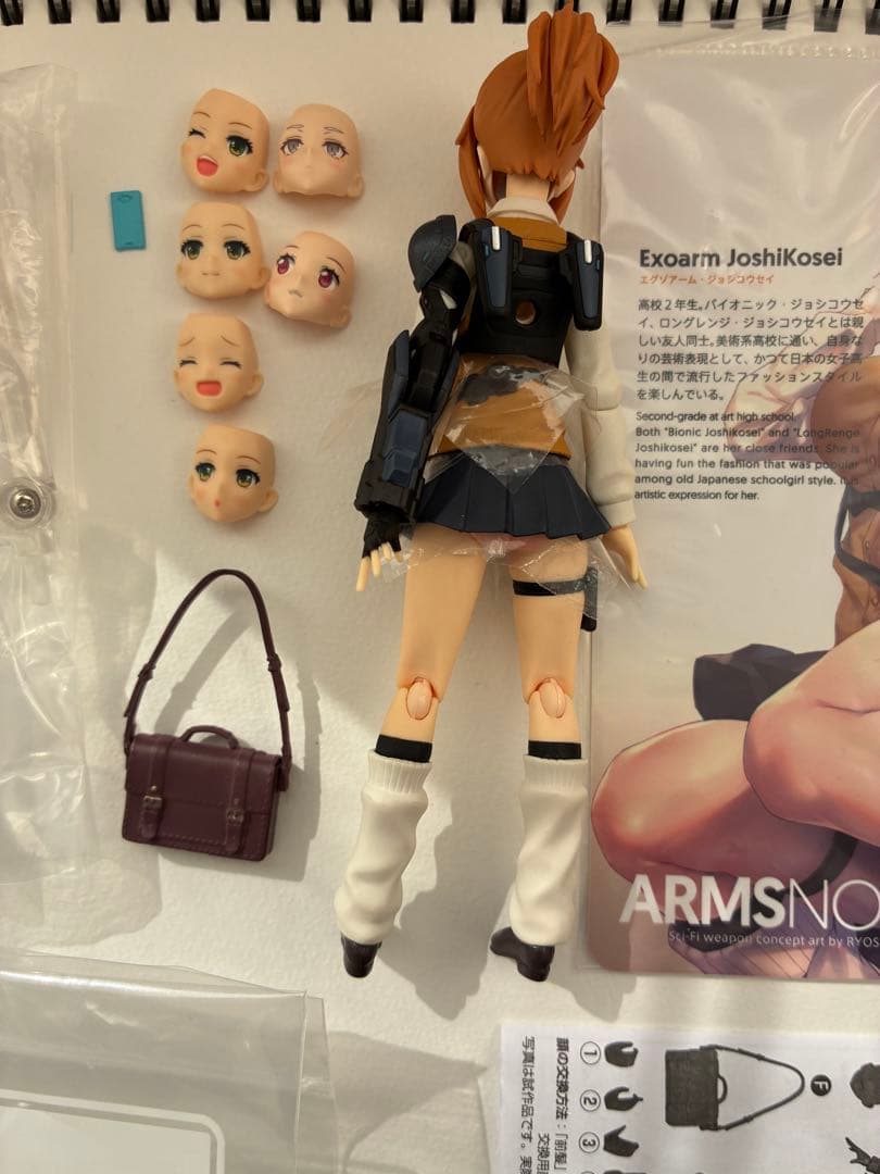 純正じゃないフェイスパーツ付き　figma エグゾアーム・ジョシコウセイ（武器無