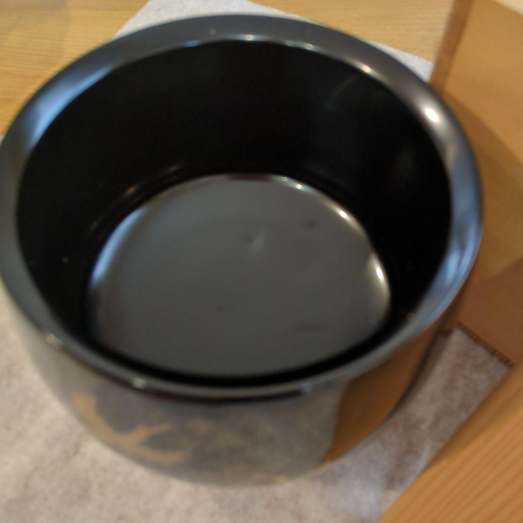 輪島塗 漆器 花器 鶴の絵柄 木製収納箱付き