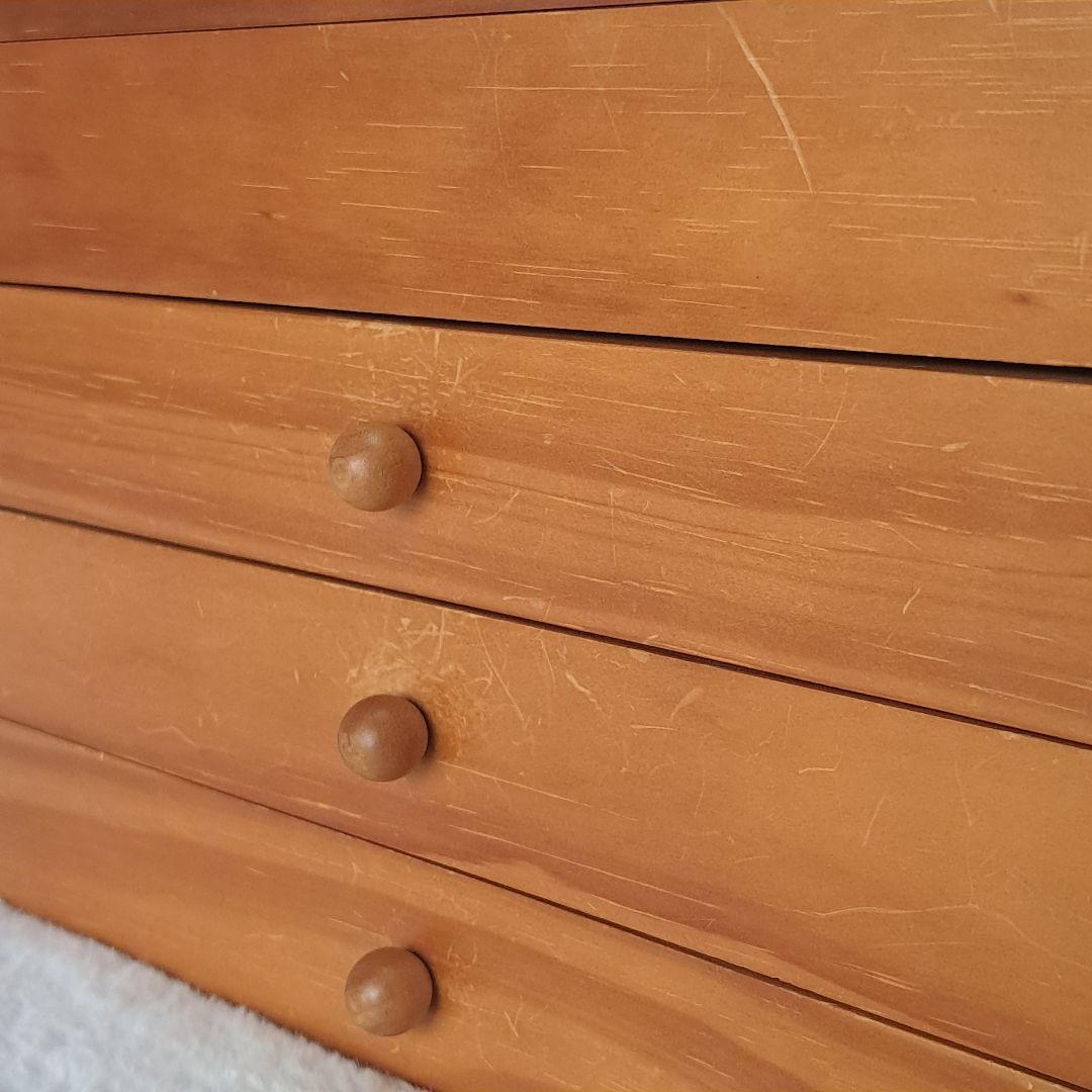 希少　ハローキティ　木製　3段　ジュエリーBOX　収納ケース　アクセサリーケース