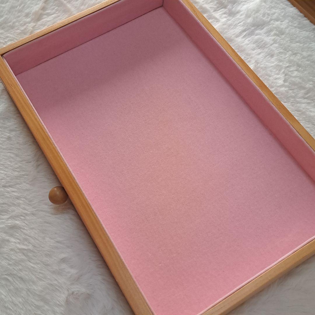 希少　ハローキティ　木製　3段　ジュエリーBOX　収納ケース　アクセサリーケース