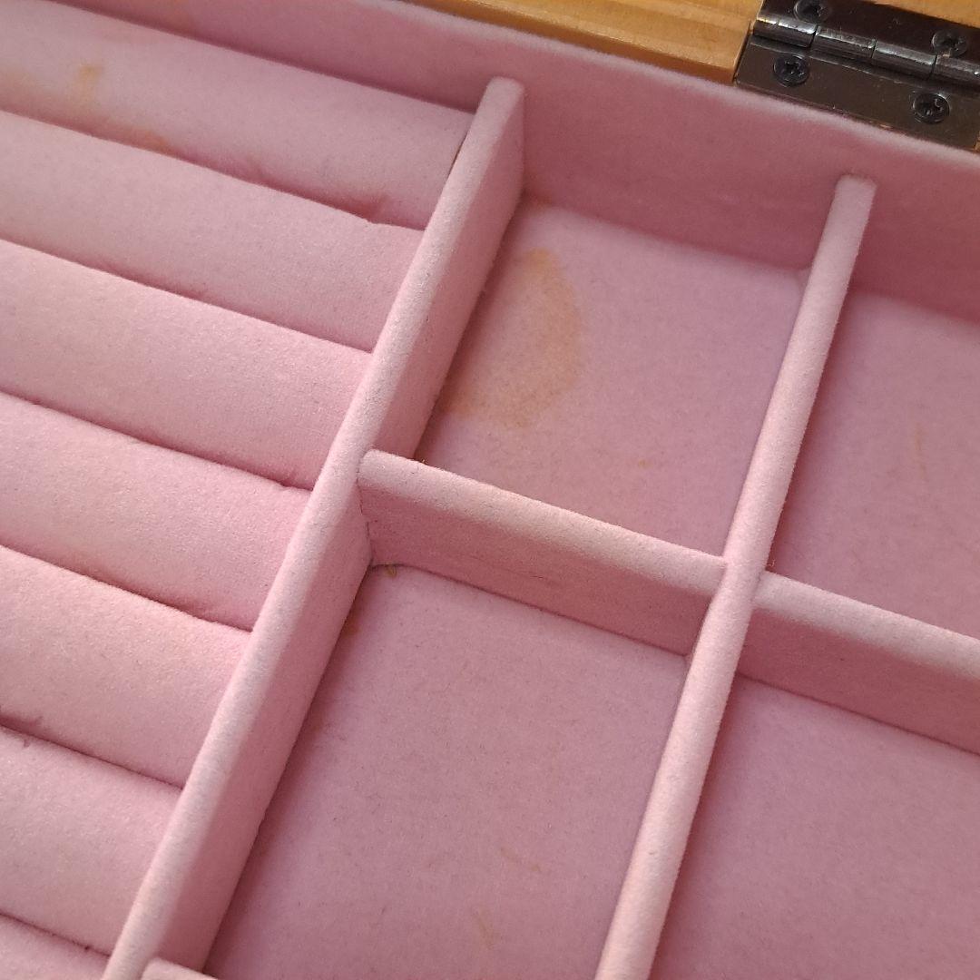 希少　ハローキティ　木製　3段　ジュエリーBOX　収納ケース　アクセサリーケース