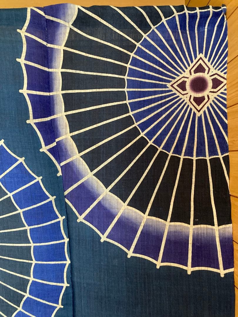 京都くろちく【新品】高級麻筒描き暖簾「番傘」31,350円♪150センチ