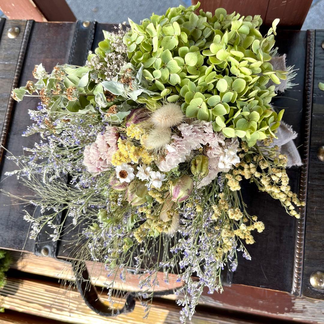 アナベル紫陽花　スワッグ