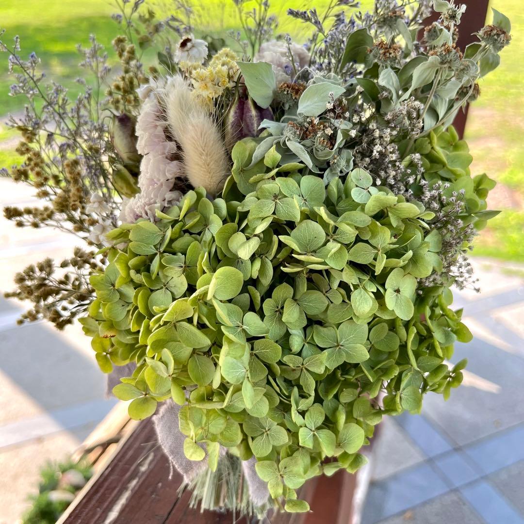 アナベル紫陽花　スワッグ