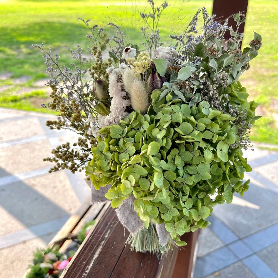 アナベル紫陽花　スワッグ