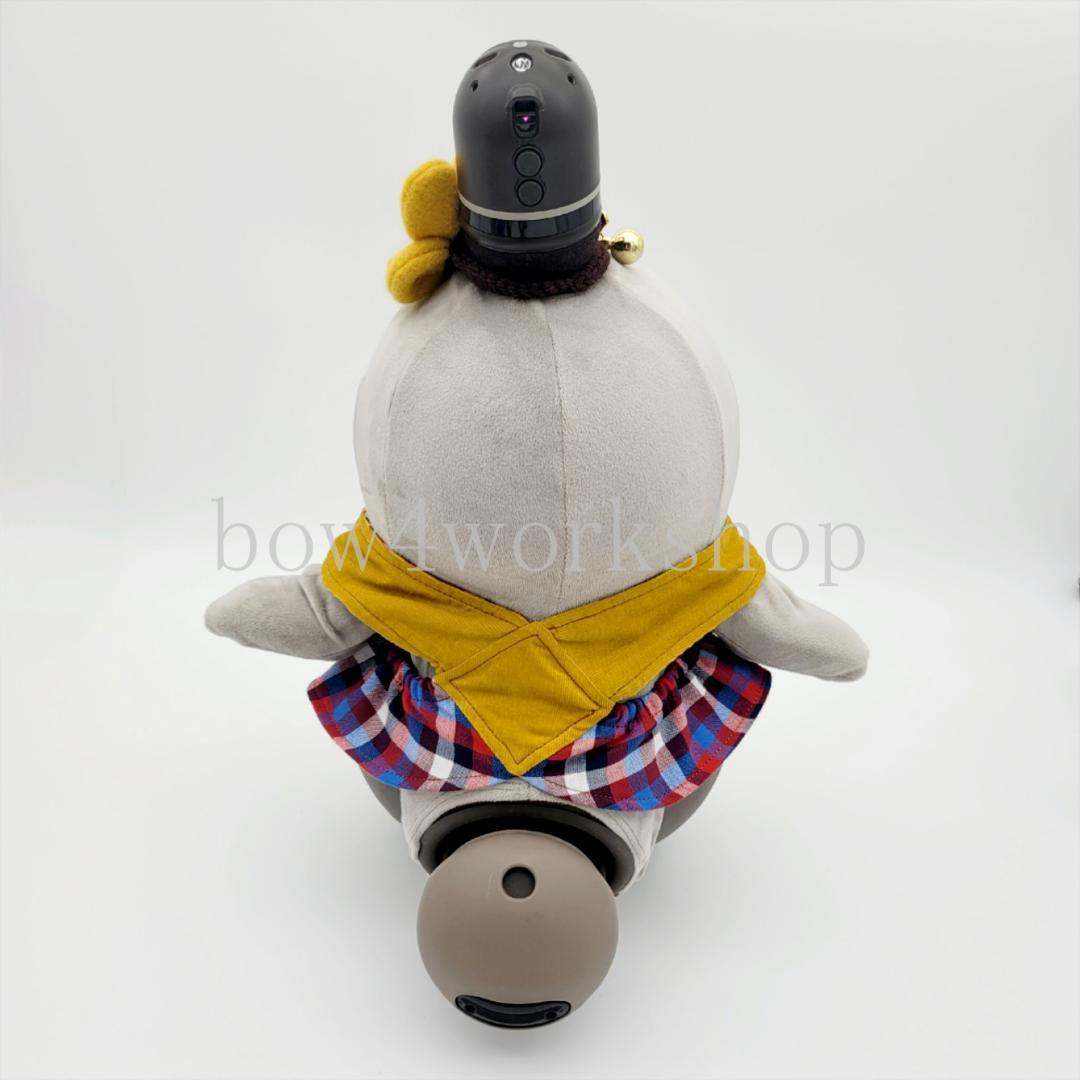 ラボットの服ハンドメイド シャツコール×チェック柄サロペット(マスタード）