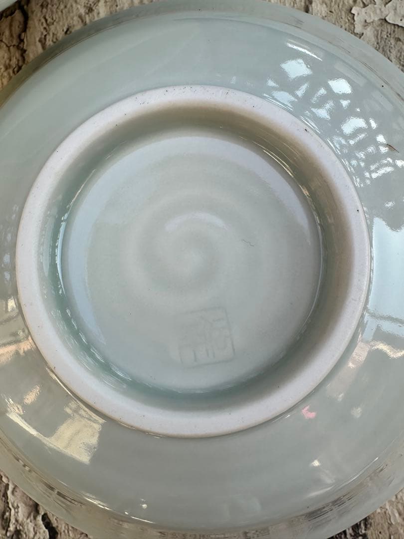 新品！青い花挿絵 和陶器皿 5枚セット