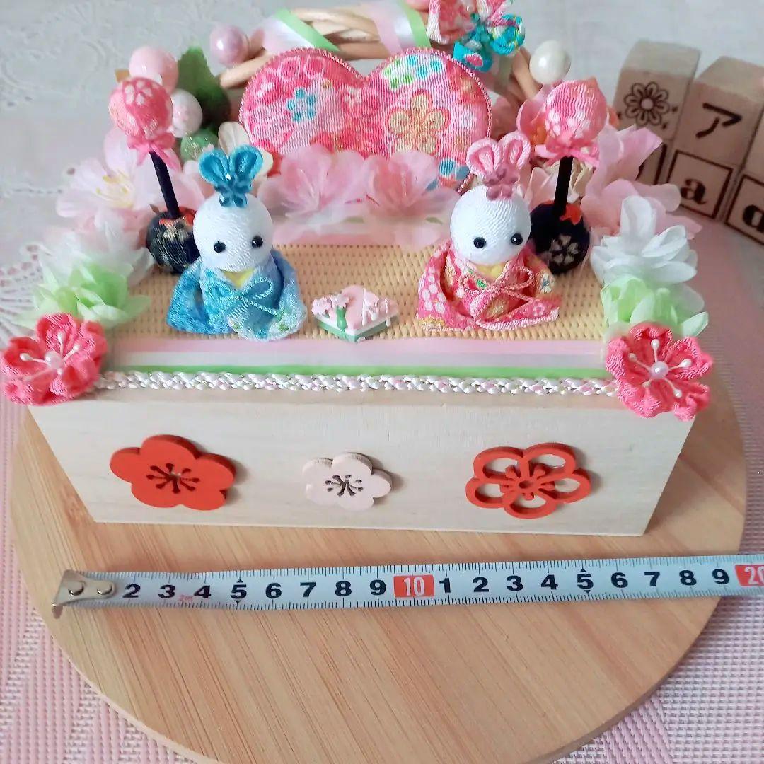 NO20  桃の節句❀.*゜ひな祭りアレンジ  雛人形 木製BOXver.