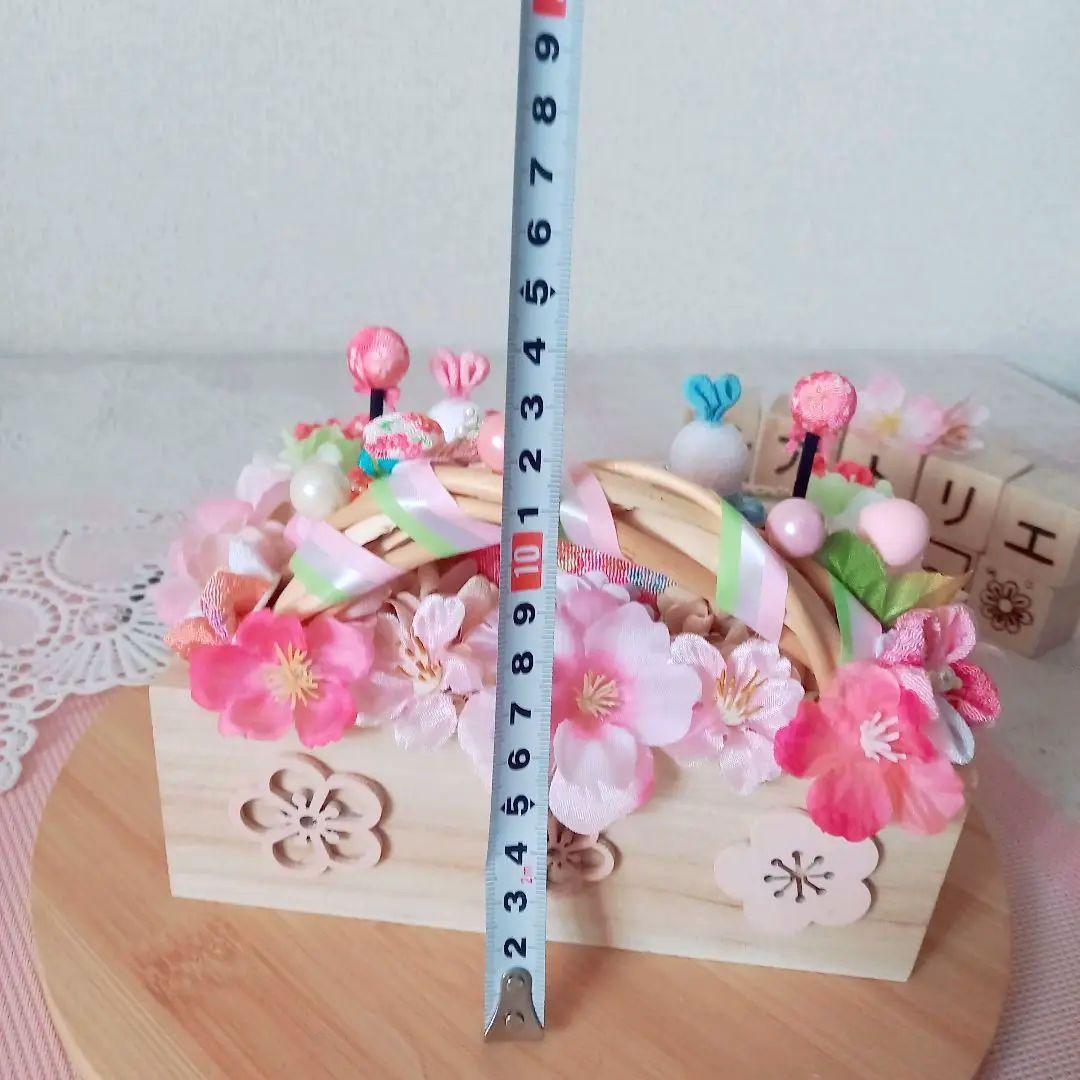 NO20  桃の節句❀.*゜ひな祭りアレンジ  雛人形 木製BOXver.