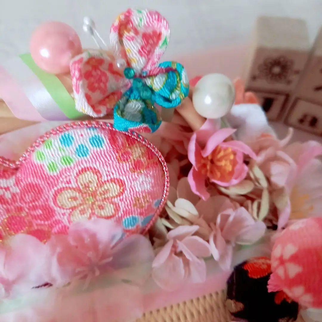 NO20  桃の節句❀.*゜ひな祭りアレンジ  雛人形 木製BOXver.