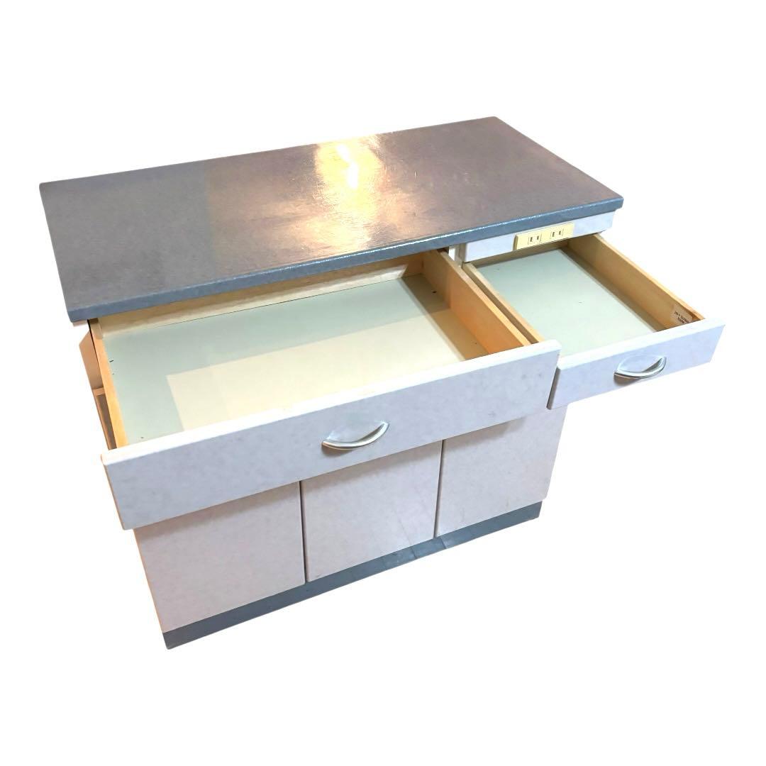 キッチンカウンター ホワイト 鏡面仕上げ