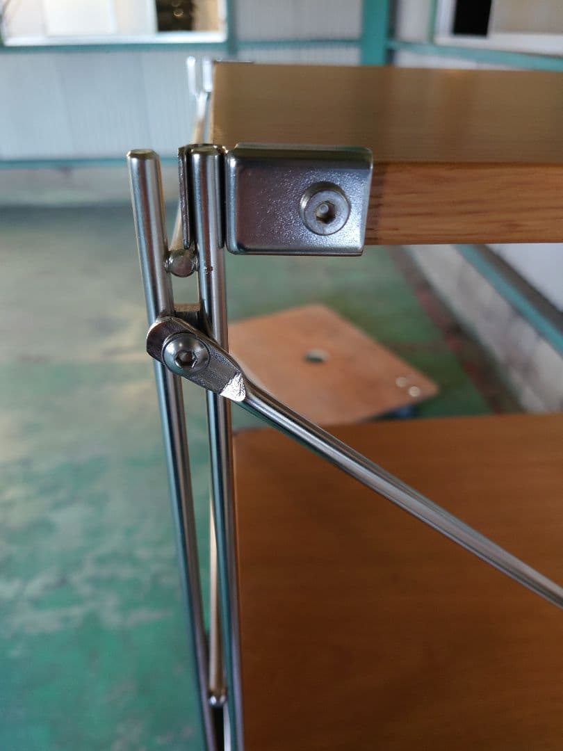 ★引取り可能★無印良品 ステンレスユニットシェルフ オーク材棚セット ワイド 小