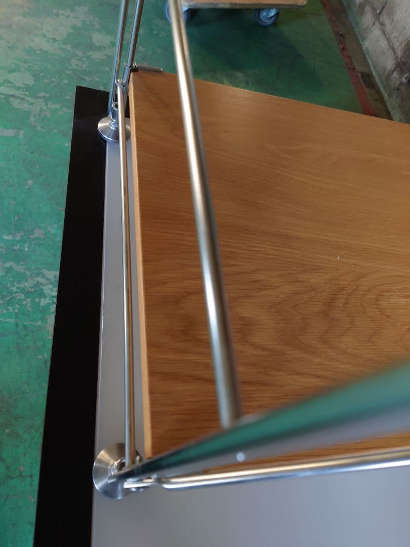 ★引取り可能★無印良品 ステンレスユニットシェルフ オーク材棚セット ワイド 小