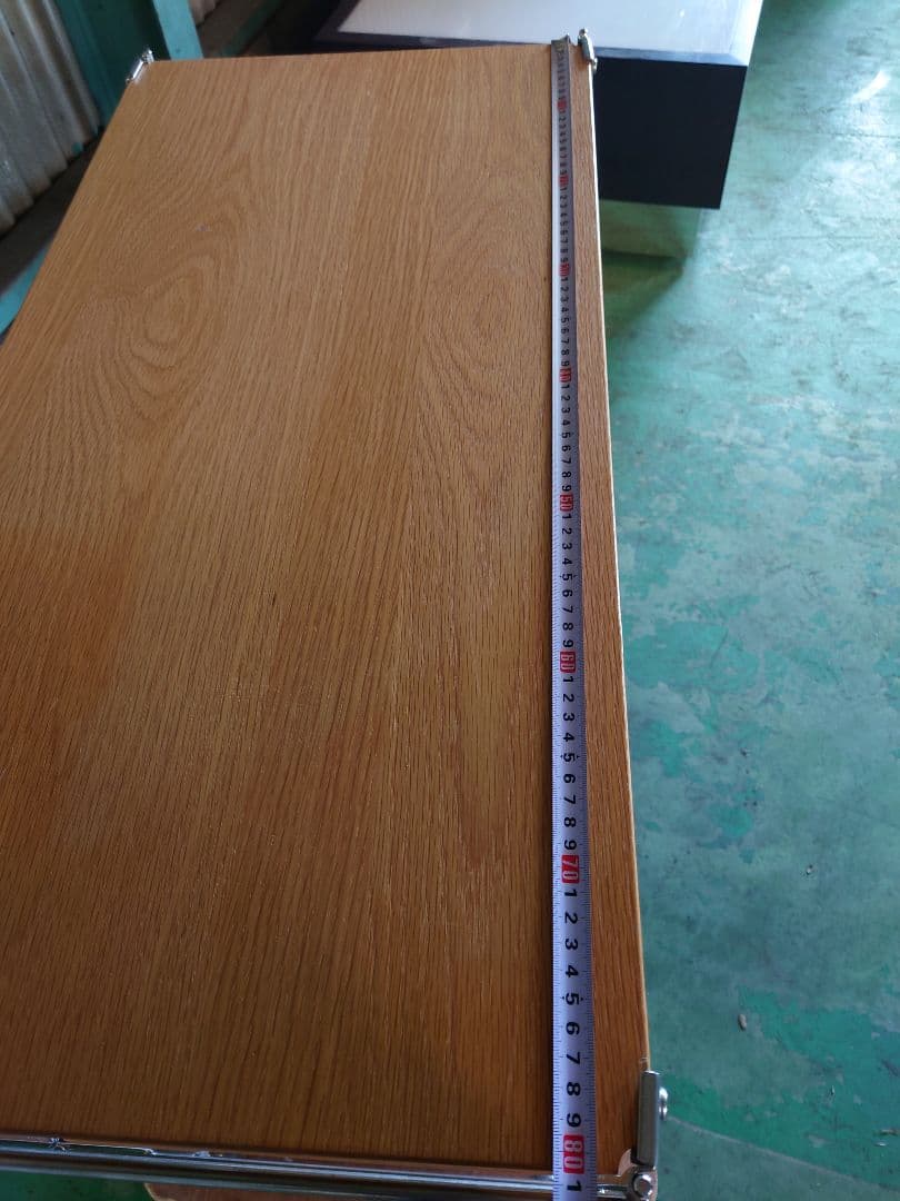 ★引取り可能★無印良品 ステンレスユニットシェルフ オーク材棚セット ワイド 小