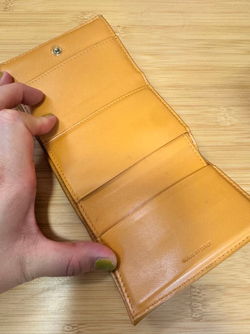 セリーヌ 3つ折り財布 黄色 イエロー