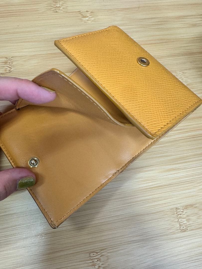 セリーヌ 3つ折り財布 黄色 イエロー