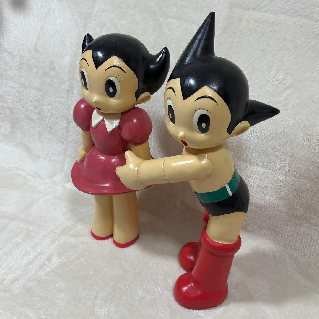 【超希少】鉄腕アトム ウランちゃん 大型フィギュア ペア ATS製 正規刻印あり