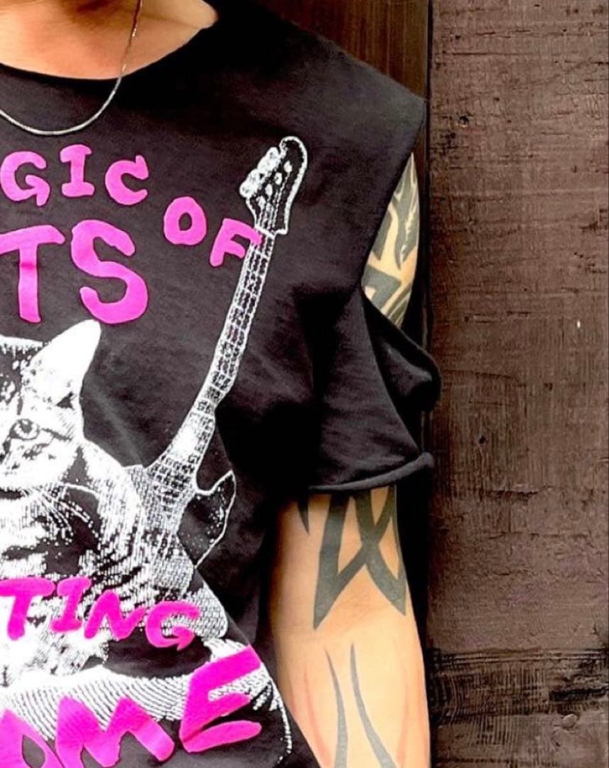 SOPHIA 黒柳能生 待ち猫Tシャツ Mサイズ シザーワークver.