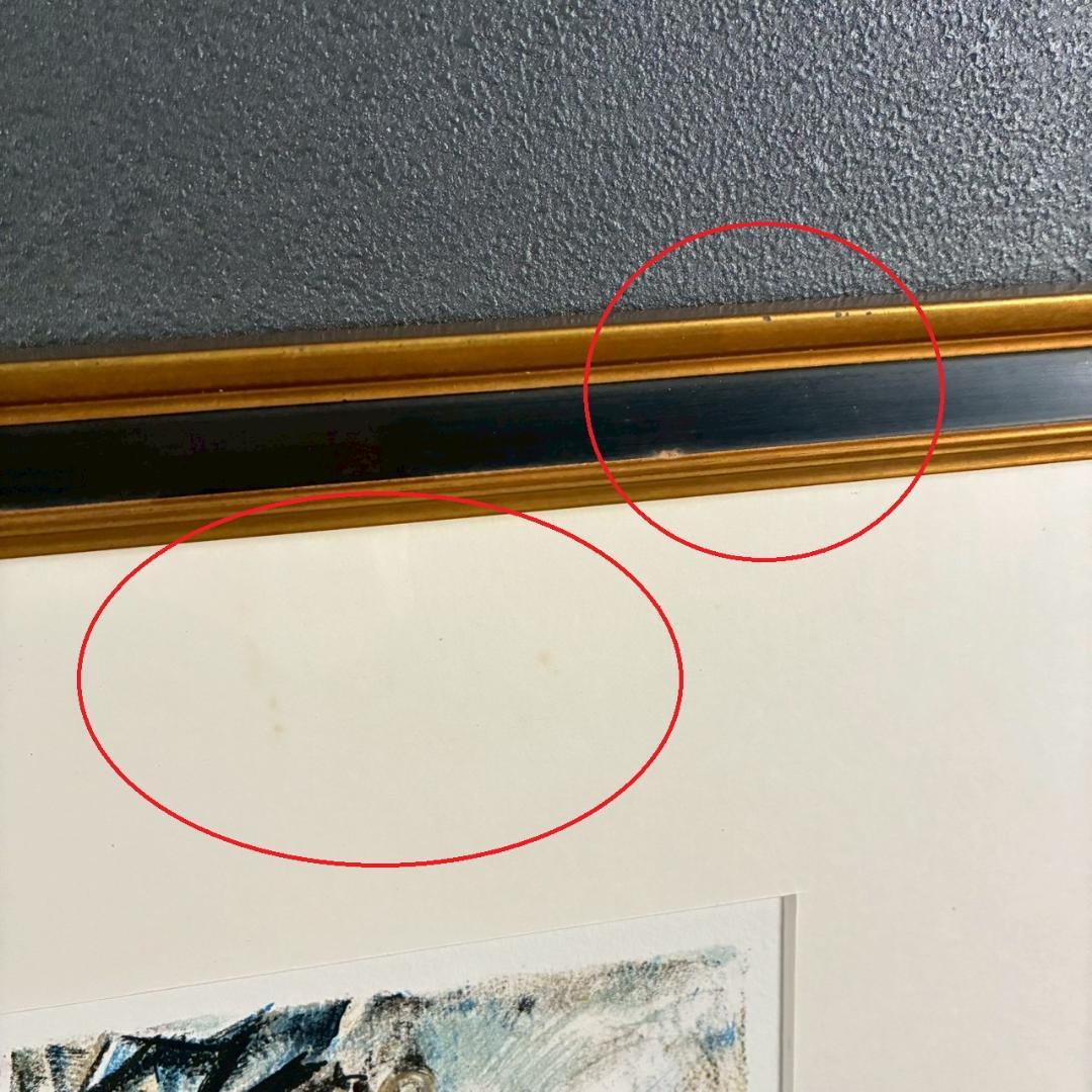 美品 荻須高徳「ラップ通り」リトグラフ アトリエ認証印有 松坂屋 定価17万円