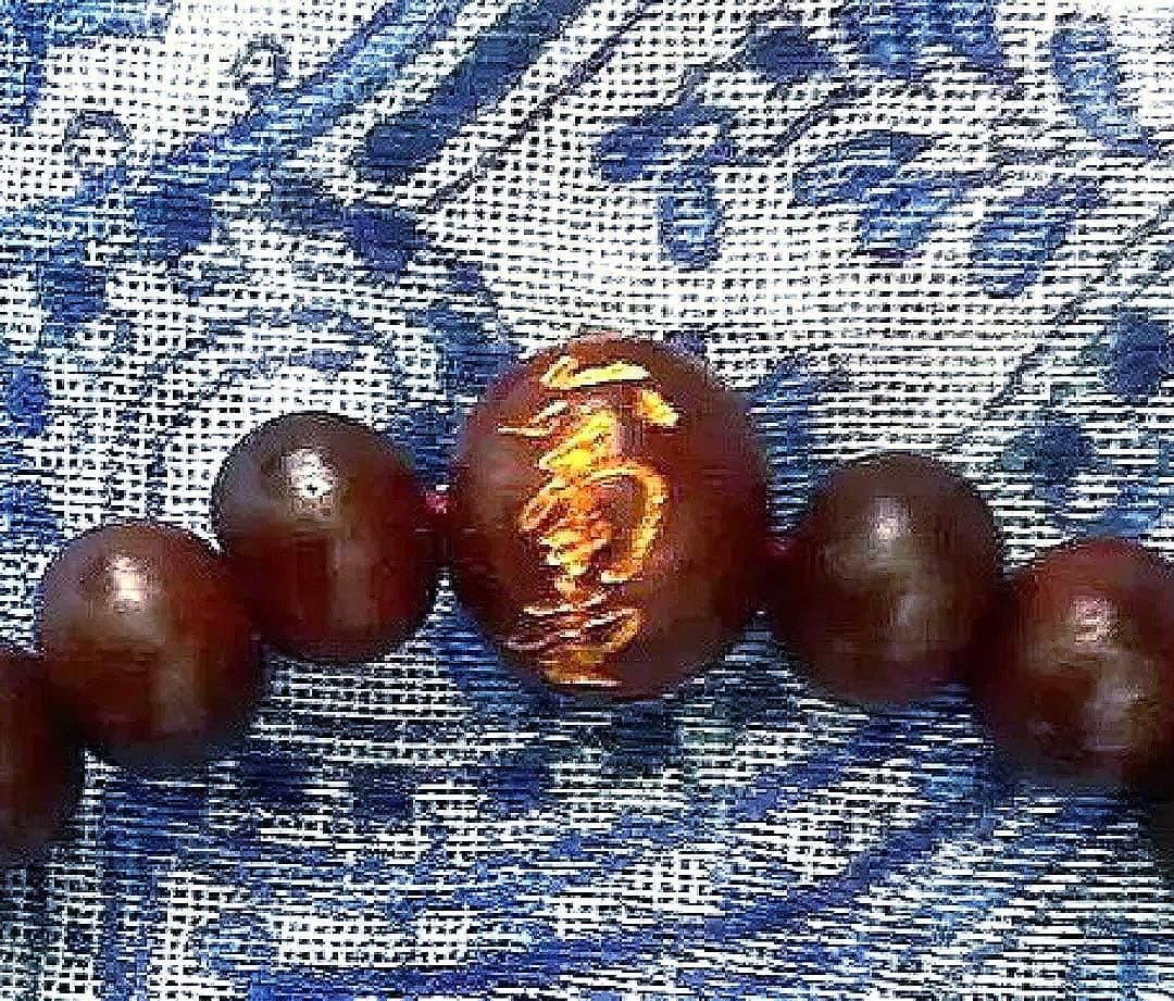 金運爆上げ　珍しい！京都六角堂！柘植製＋赤水晶　特別祈祷　お念珠