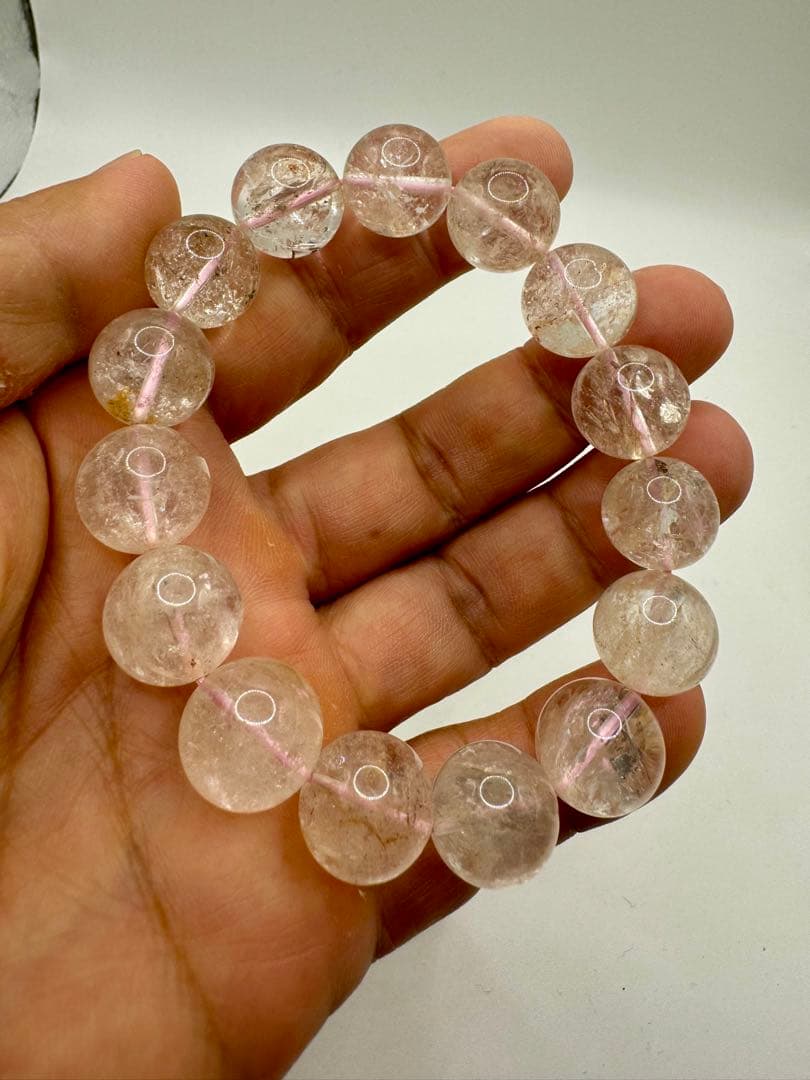 虹がいっぱい大粒 アイリス ローズクウォーツ　大玉 14mm