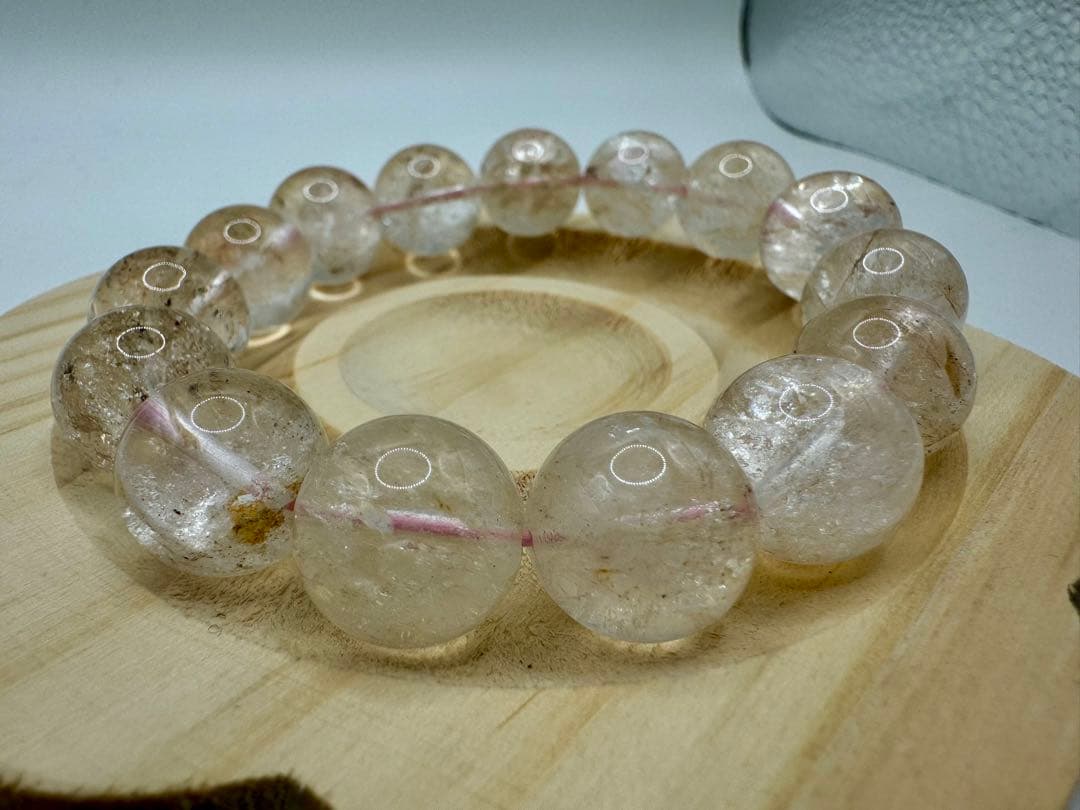 虹がいっぱい大粒 アイリス ローズクウォーツ　大玉 14mm