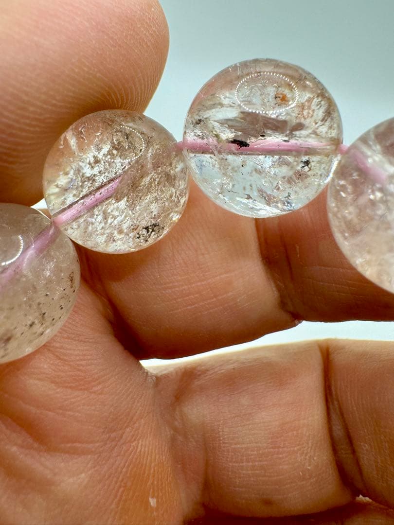 虹がいっぱい大粒 アイリス ローズクウォーツ　大玉 14mm