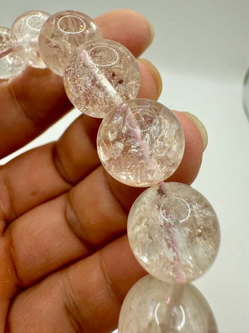 虹がいっぱい大粒 アイリス ローズクウォーツ　大玉 14mm