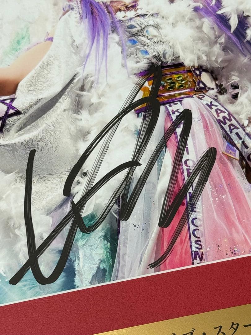 STARDOM 中野たむ 直筆サイン入り フォトフレーム 赤いベルト初戴冠記念