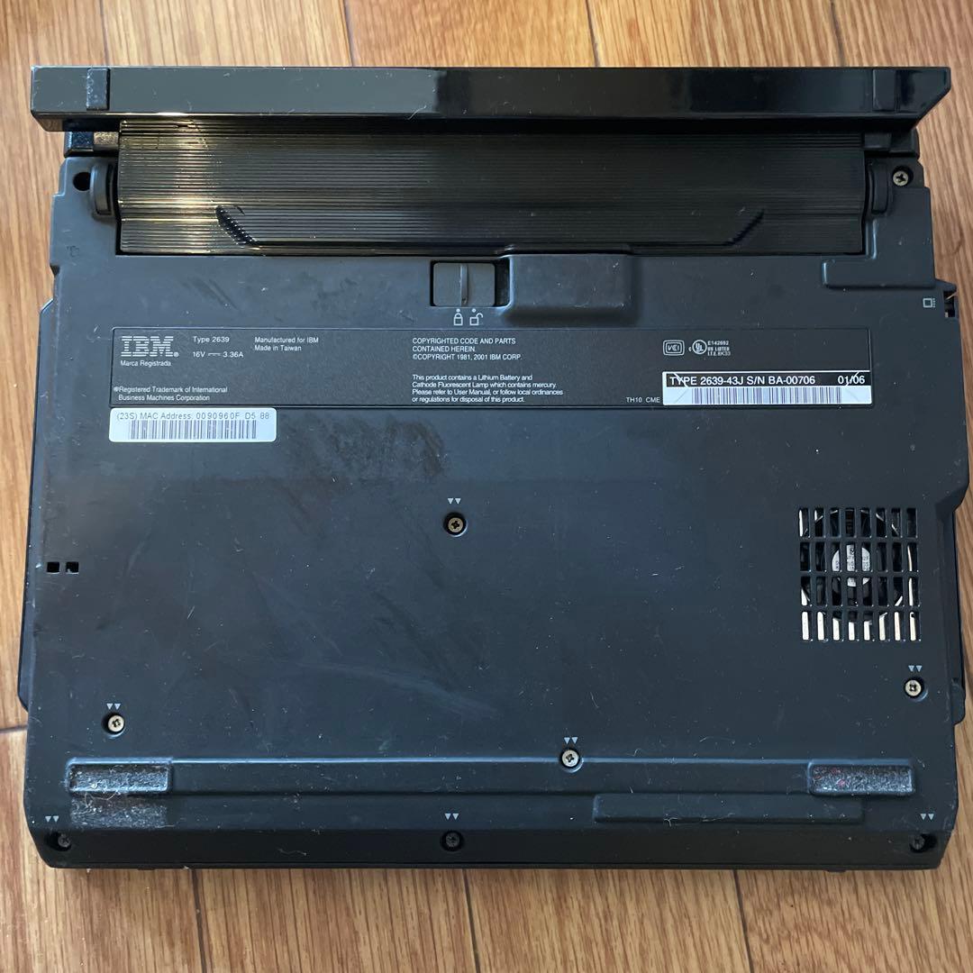 Windowsノート本体 IBM ThinkPad Type2639 Windows XP