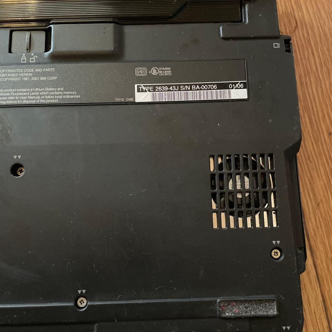Windowsノート本体 IBM ThinkPad Type2639 Windows XP