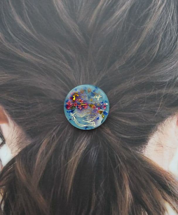 神話の世界 ラウンドレジンヘアゴム ポニーフック変更可能。