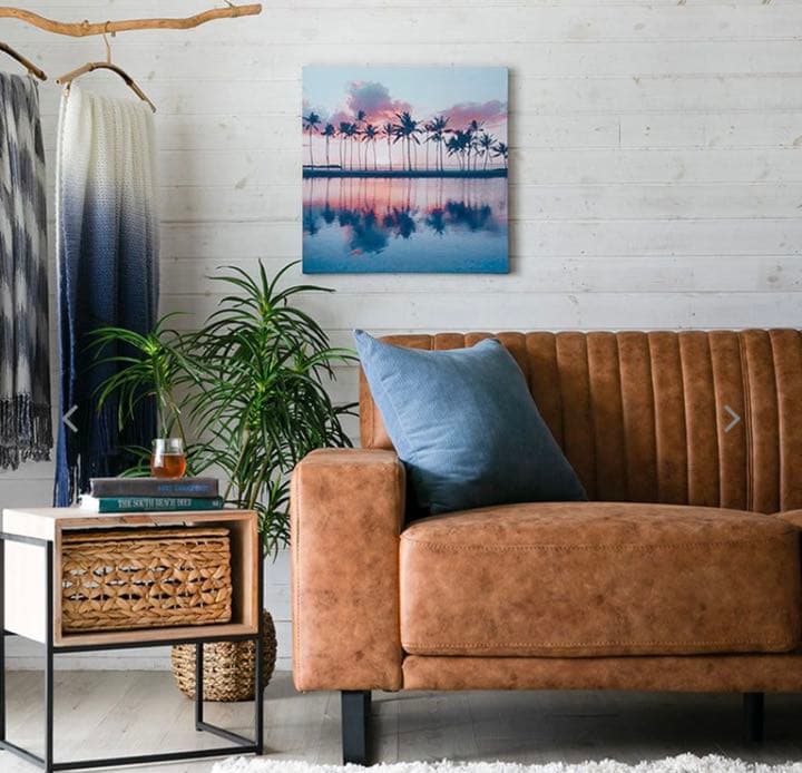 南国　バリ島 ハワイ リゾート ヤシの木 海岸 海 アートパネル ビーチ 壁掛け