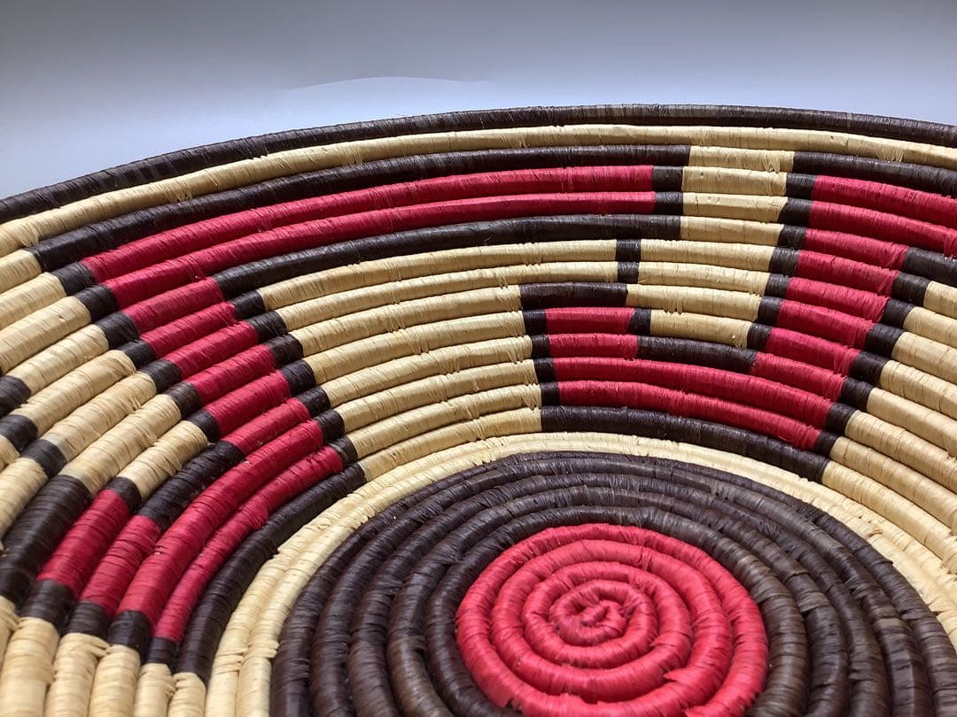 N95 アフリカ ラフィアバスケット ウガンダ ルウェンゾリ 手織り