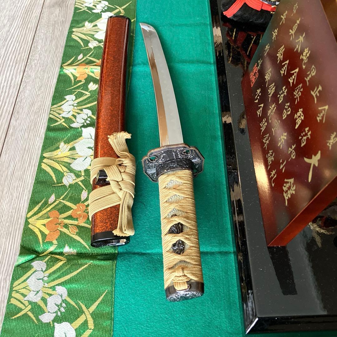 五月人形1️⃣　大鎧　弓太刀　飾り台　金屏風セット　京都平安雅峰　純金箔　子どもの日