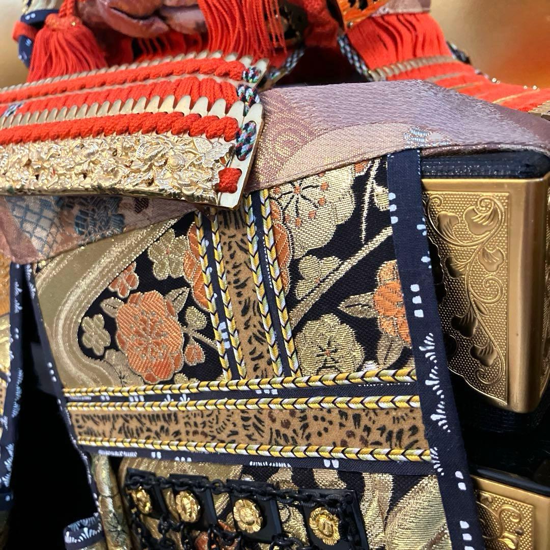 五月人形1️⃣　大鎧　弓太刀　飾り台　金屏風セット　京都平安雅峰　純金箔　子どもの日