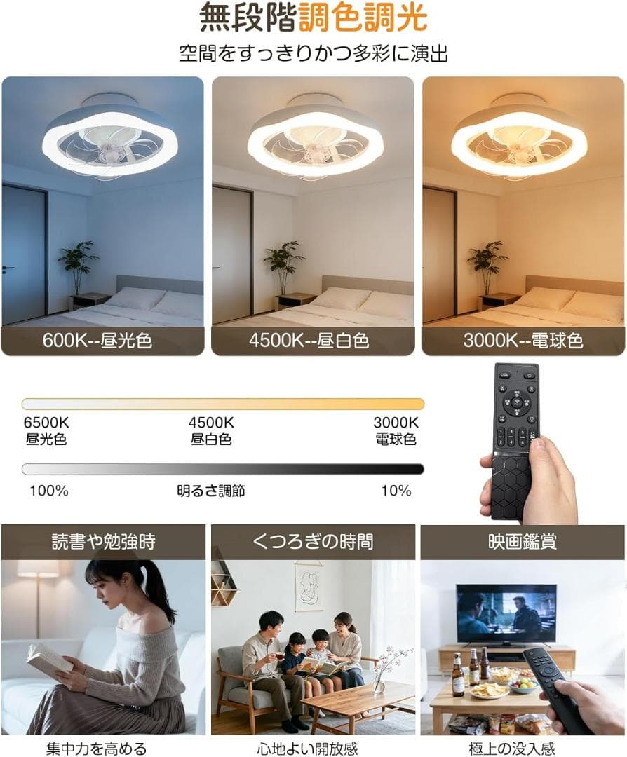 2026業界初❣️花感モデル シーリングファンライト LED 8-10畳 49㎝