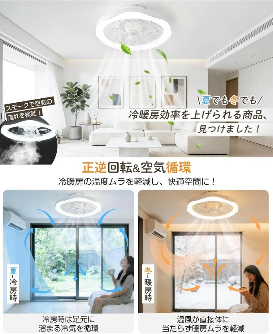 2026業界初❣️花感モデル シーリングファンライト LED 8-10畳 49㎝