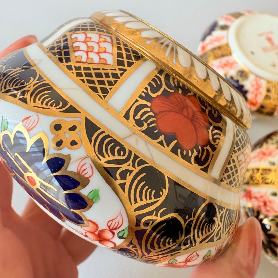 ロイヤルクラウンダービー　オールドイマリ 1128 キャンドルホルダー　3つ