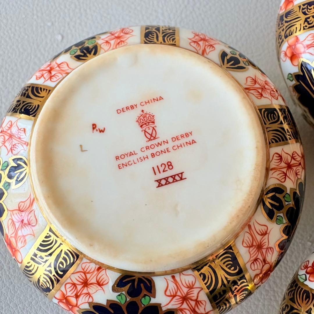 ロイヤルクラウンダービー　オールドイマリ 1128 キャンドルホルダー　3つ