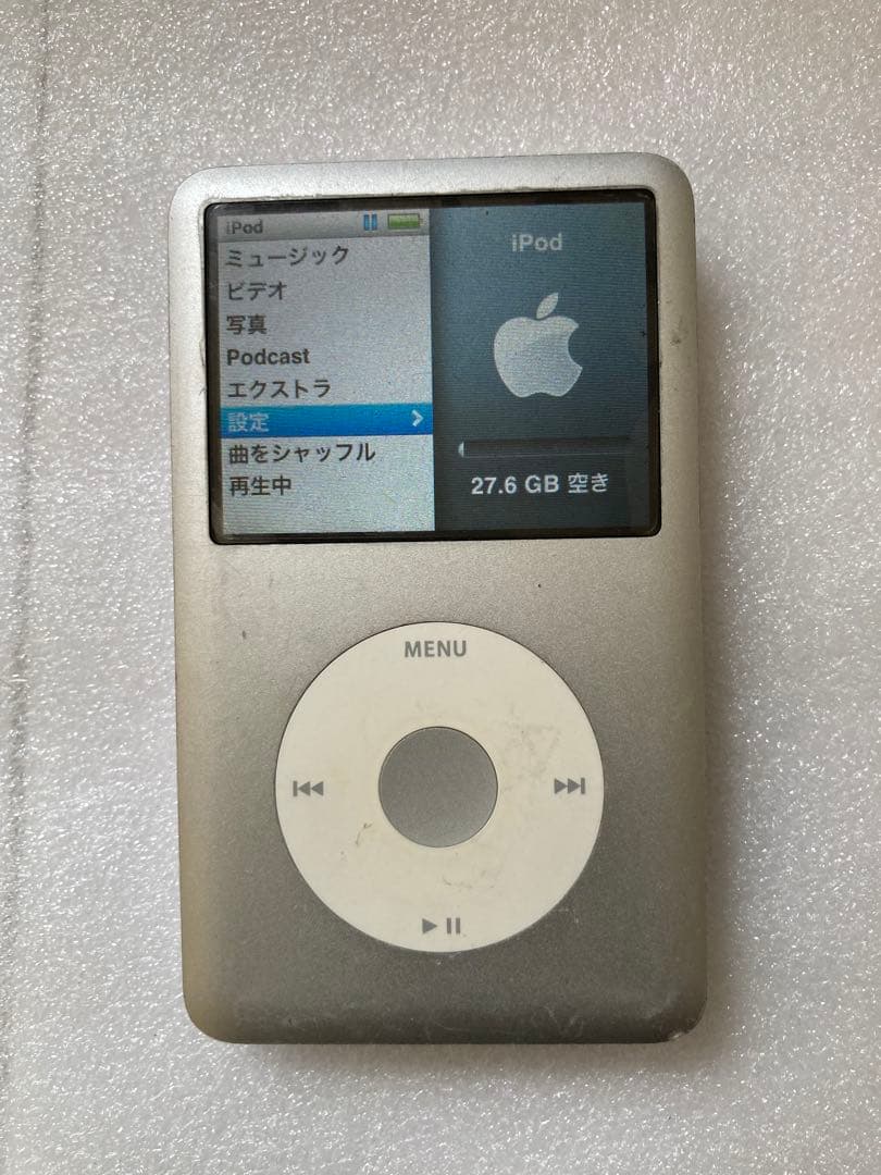 iPod classic 6世代 載せ替え30GB 動作確認済　バッテリー急落無